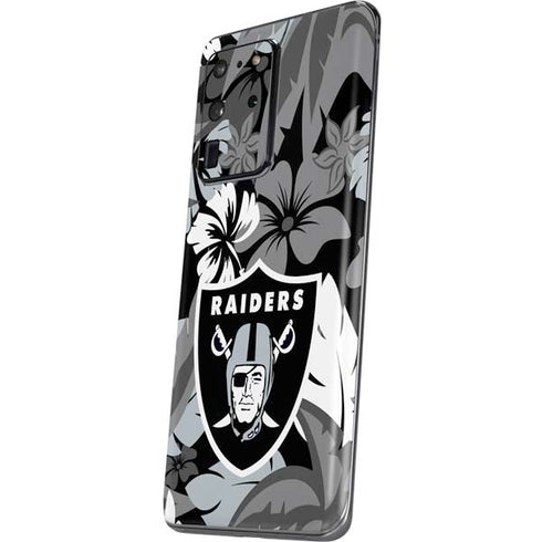 NFL Las Vegas Raiders Tropical Print Galaxy S20 Ultra 5G Skin